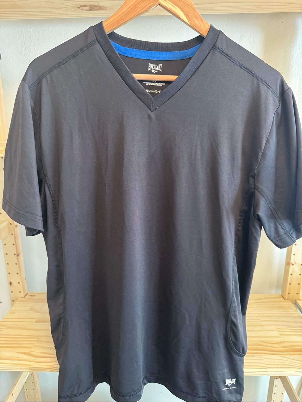 Everlast Black Dri Fit Short Sleeve V-Neck Tee